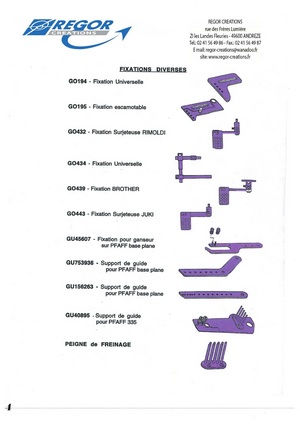 Fixations standards