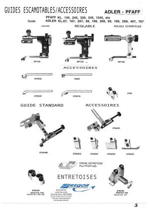 Guides escamotables et accessoires