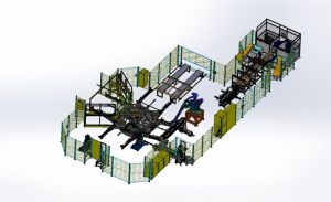 Ligne robotisée d'assemblage de sommiers